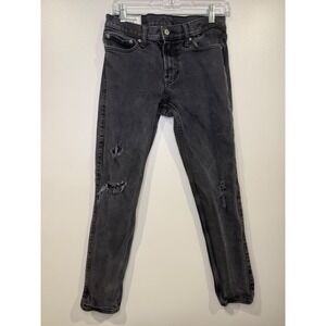 Abercrombie & Fitch Black Mens Jeans 30x32 Skinny Distressed Grunge Punk Edgy